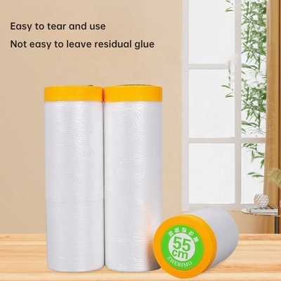 HDPEプラスチック保護マスキングフィルム 塗装用テープ 片面接着側